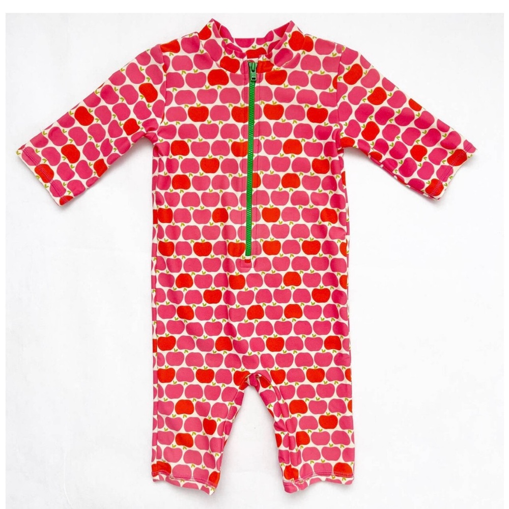 Baby Boden -  Apple Print One Piece Rash Guard Swimsuit Size / 2-3 Y